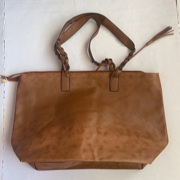 LIKE NEW Weimeibaige Purse Golden Brown Interior & Exterior Pockets Clean Inside - Picture 5 of 14